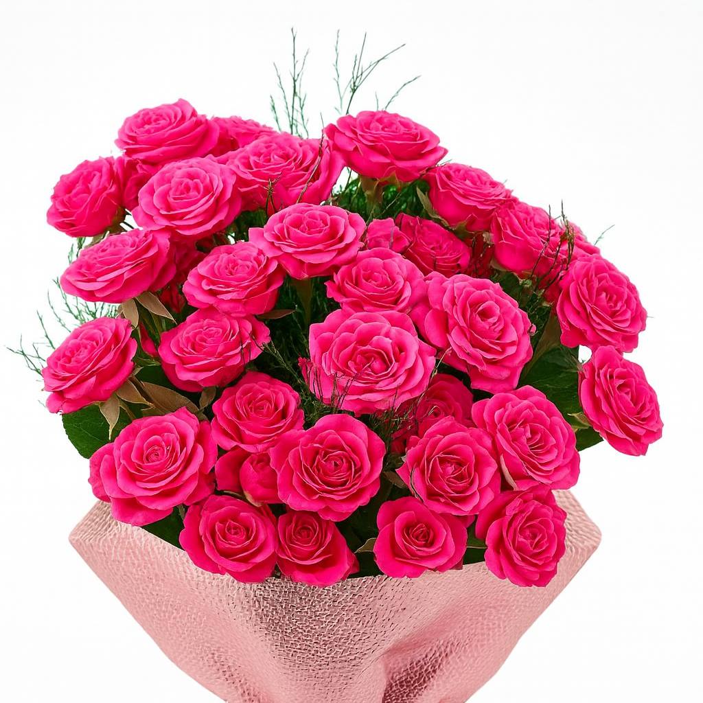 Pembe Parti Gül Buketi - Görsel 2