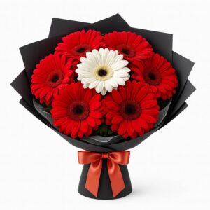 Kırmızı Beyazlı Gerbera Buketi